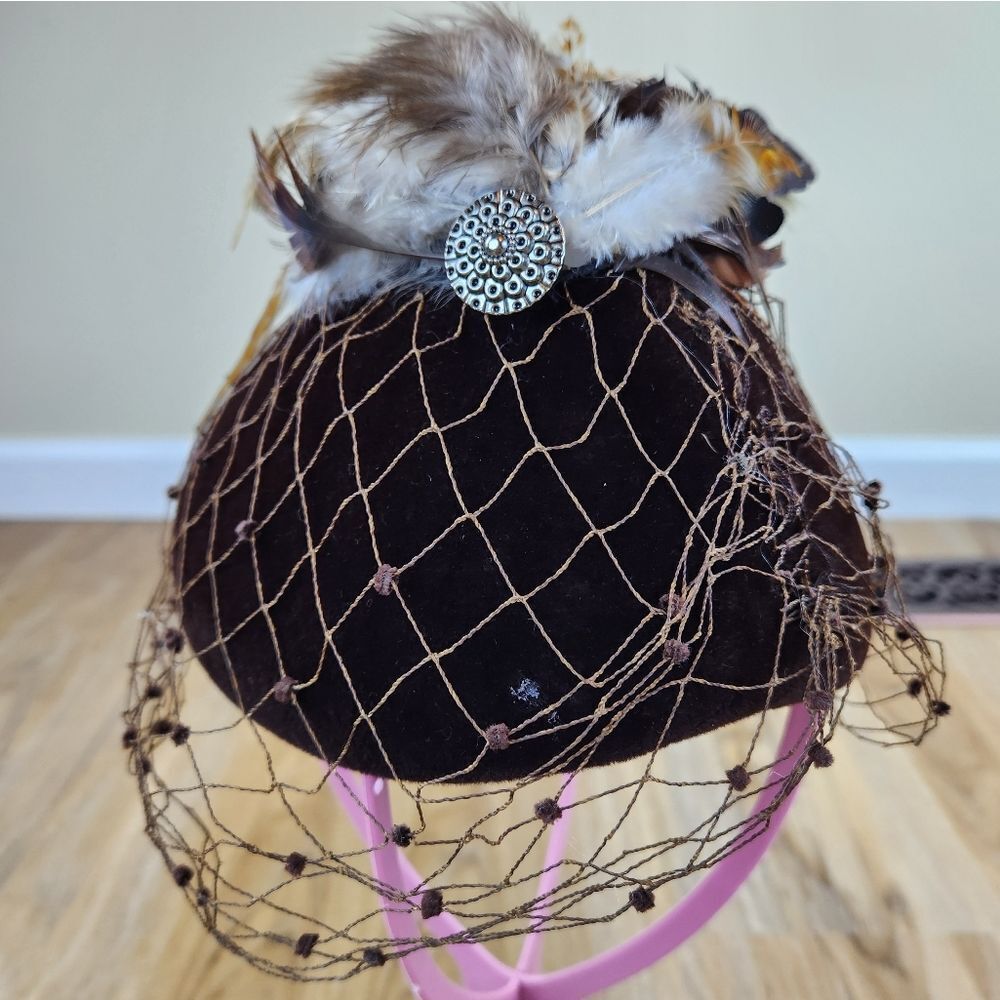 🔹️Vintage Jan Leslie Jacomet French Handmade Fascinator Hat - Picture 2 of 16